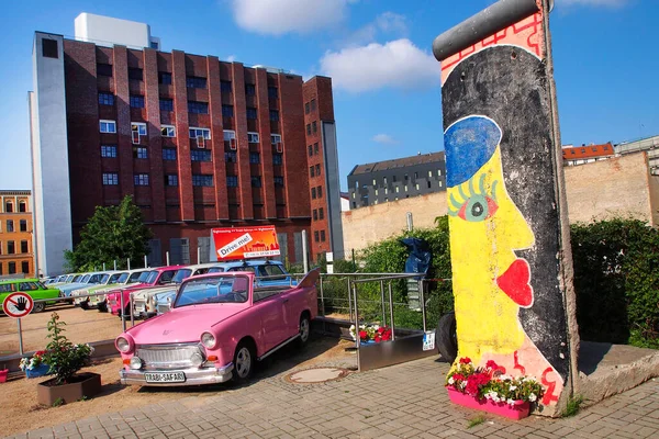 Régi Trabant Autó Trabi Berlin Németország Európa — Stock Fotó