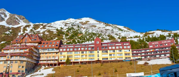 Astn Ski Resort Área Esqui Pirinéus Huesca Aragão Espanha Europa — Fotografia de Stock