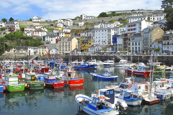 Luarca Hamn Fiskehamn Luarca Asturien Spanien Europa — Stockfoto