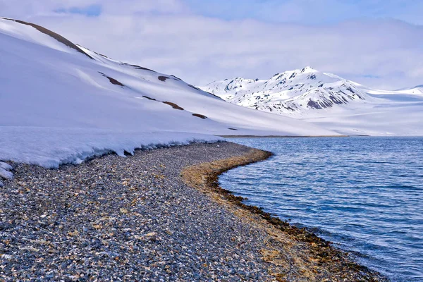 Trygghamna Bay Oscar Land Arctic Spitsbergen Svalbard Norway Europe — Stock Photo, Image