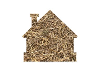 turuncu saman dokusu. Evin kesik siluetini delip geçmiş.