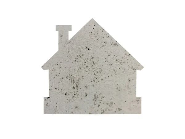 White Wall Black Mold Bathroom Shot Cut Out Silhouette House — Stock Photo, Image