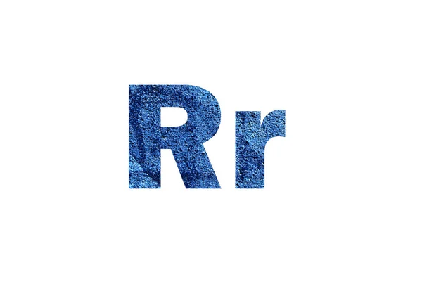 深蓝色背景 淡淡的离婚 在字母R的剪裁轮廓中拍摄 — 图库照片