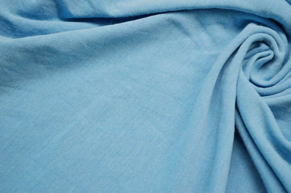 Patrón Textil Azul Como Fondo Cerca Textura Material Azul Tela — Foto de Stock