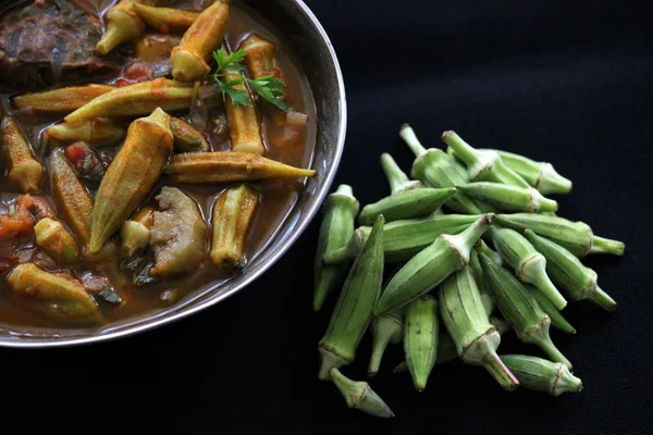 Okra soup — Stock Photo, Image