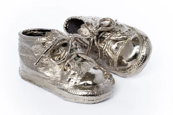 Chaussures bébé en chrome — Photo