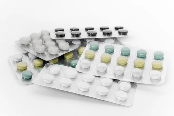 Pills in blister pack closeup — Stock Photo, Image