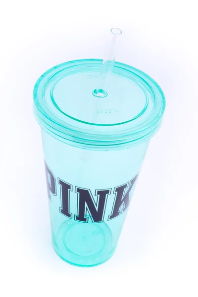 Blå plast kopp — Stockfoto