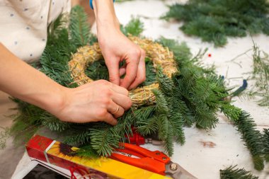 Büyük kış kompozisyonlar oluşturun. El yapımı.