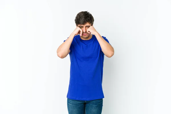 Young Cool Man Whining Crying Disconsolately — Stock Photo, Image