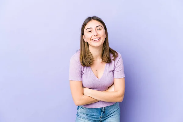 Giovane Donna Caucasica Ridere Divertirsi — Foto Stock