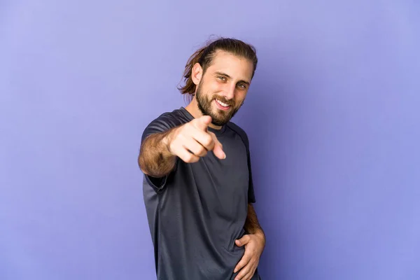 Young man with long hair look dreaming of achieving goals and purposes