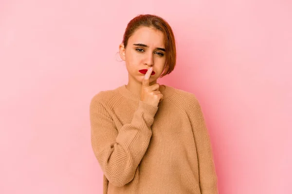 Jeune Femme Arabe Mixte Penser Regarder Vers Haut Être Réfléchissant — Photo