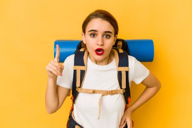 Genç, sıska Arap gezgin kadının bir fikri, ilham konsepti var..