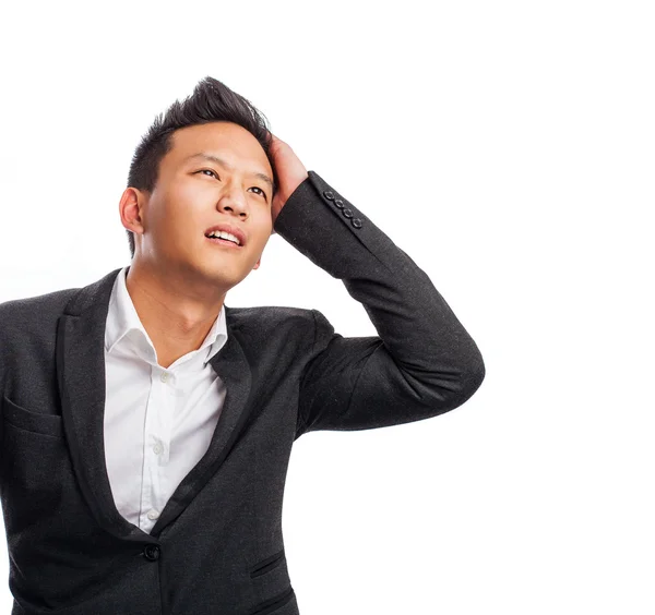 Young asian businessman worried — Stock Photo, Image