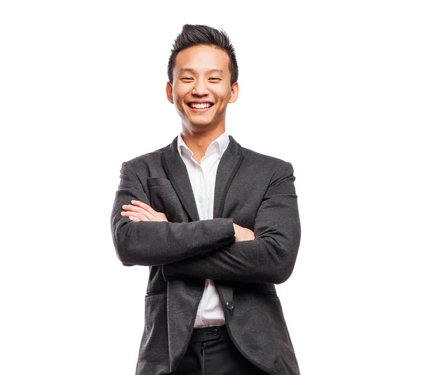 Asiático hombre de negocios cruzar sus brazos —  Fotos de Stock