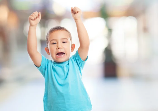Little boy with animating gesture — Stock Photo, Image