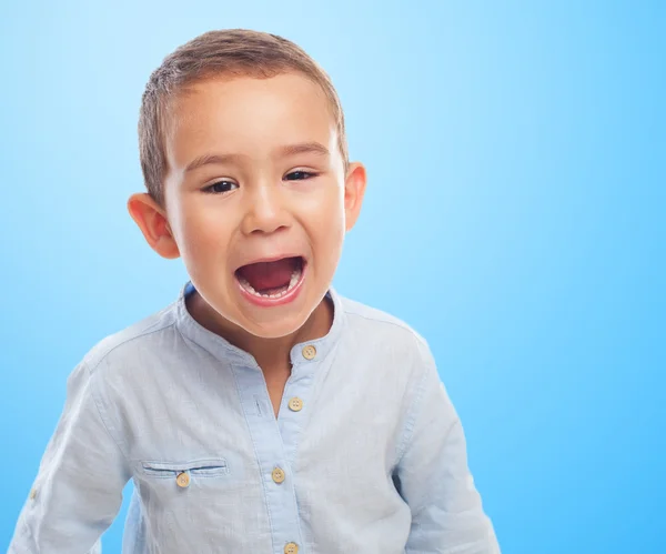 Little boy shouting — Stock Photo, Image