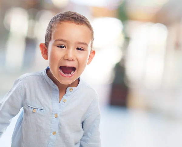 Little boy shouting — Stock Photo, Image