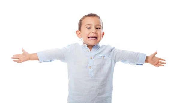 Mały chłopiec otwierając ramiona — Zdjęcie stockowe