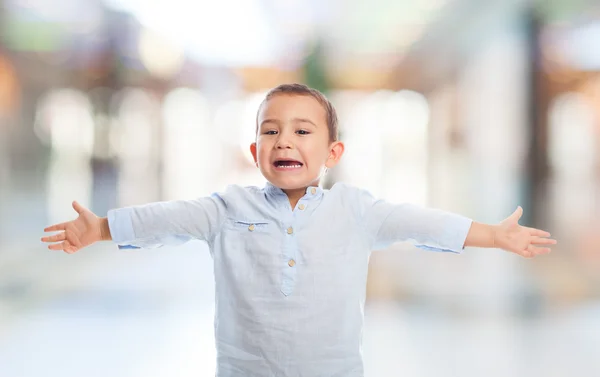 Little boy opening his arms — Stock Photo, Image