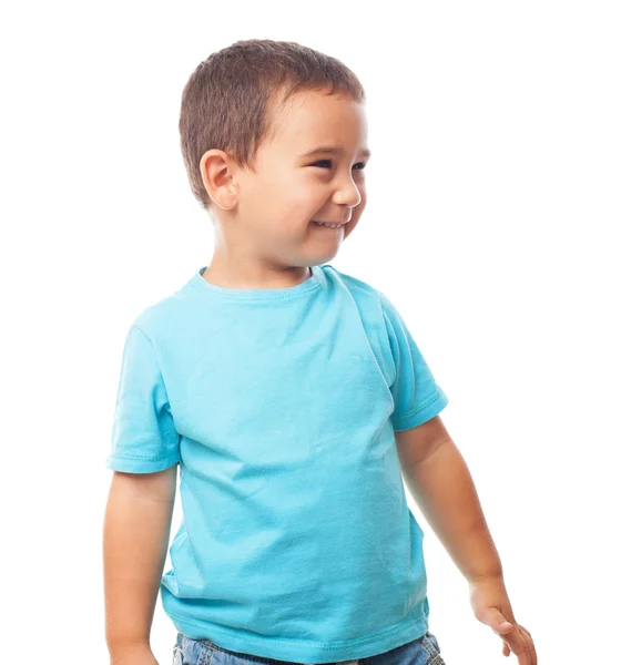 Menino com gesto feliz — Fotografia de Stock