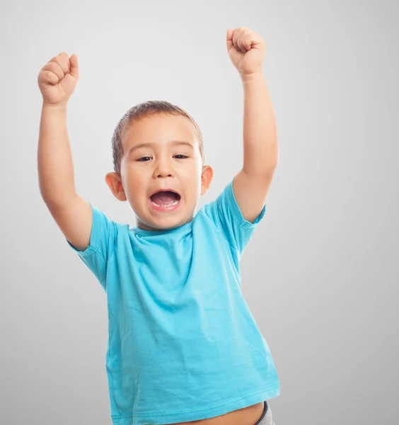 Little boy with animating gesture — Stock Photo, Image