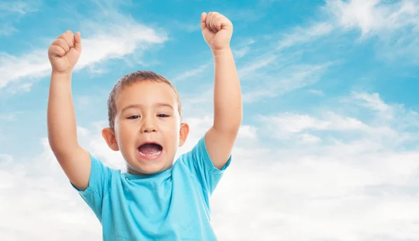 Little boy with animating gesture — Stock Photo, Image