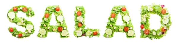 Salatord laget av salat – stockfoto