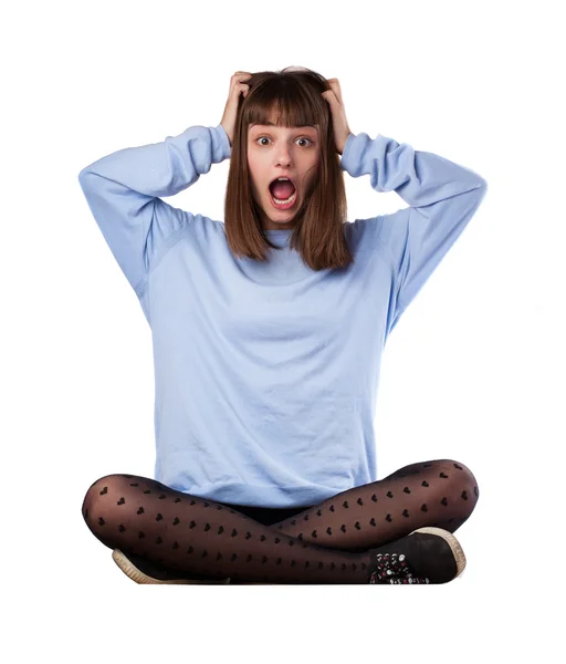 Young woman surprised — Stock Photo, Image
