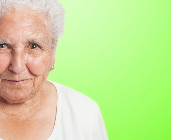 Adorable old woman face — Stock Photo, Image