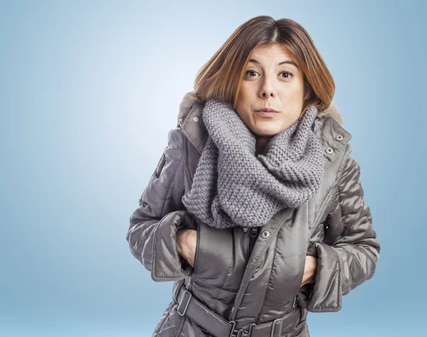 Chica bonita haciendo gesto de duda — Foto de Stock