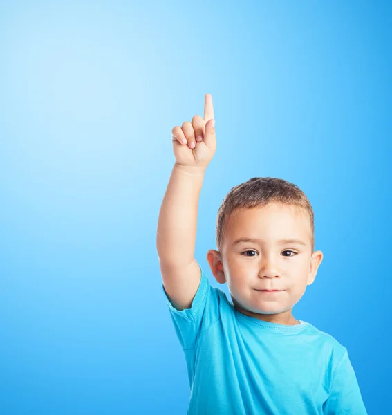 Cute kid having doubt Stock Photo