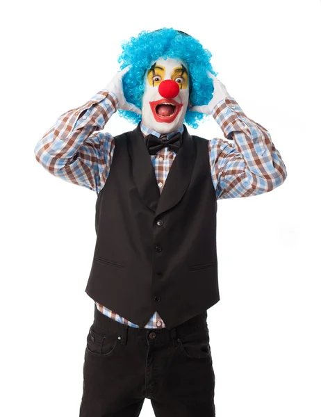 Porträt eines lustigen Clowns — Stockfoto