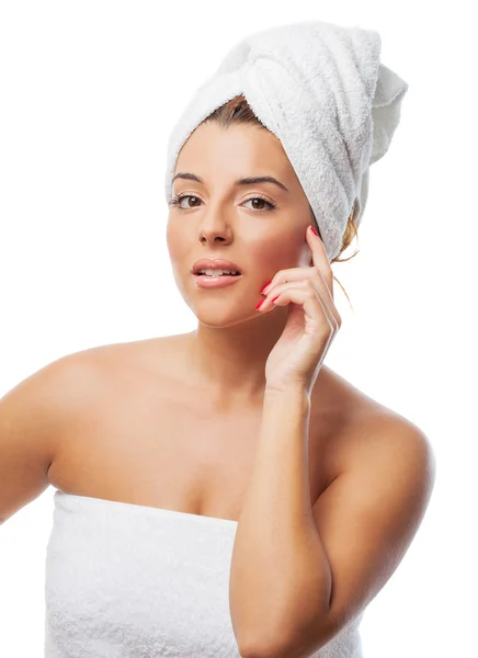 Mujer preparándose para tomar un baño —  Fotos de Stock