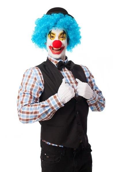 滑稽小丑的肖像 — 图库照片