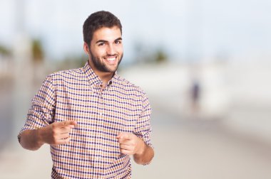 Adam açık için işaret