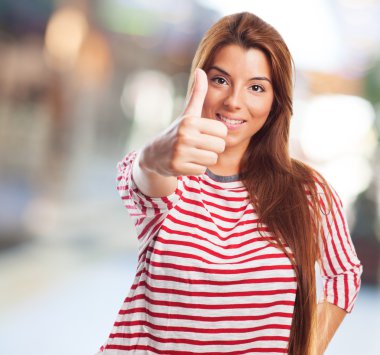 Kadının olumlu bir jest yapması