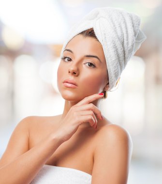 Banyo yapmak hazırlama kadın