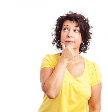 Olgun kadın bir fikir olan