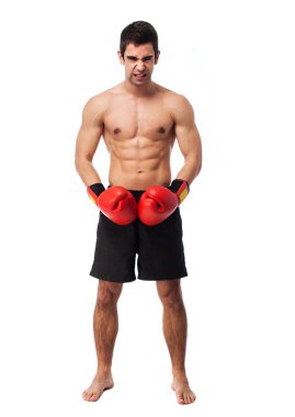 Genç boksör adam