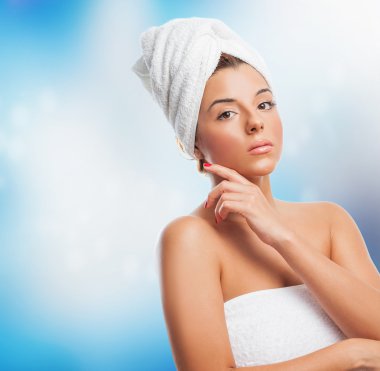 Banyo yapmak hazırlama kadın