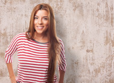 genç bir kadın kılığında