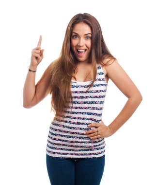 genç kadın yukarı dönük