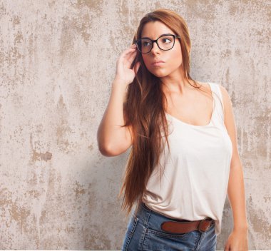 Gözlüklü genç öğrenci