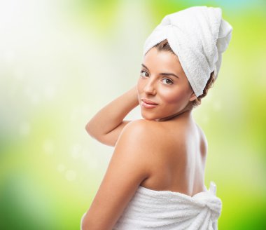 güzel bir kadın banyo