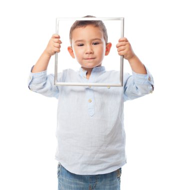 Boş çerçeve çocukla