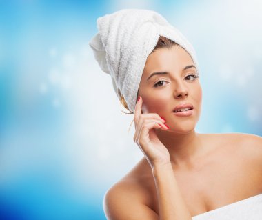 Banyo yapmak hazırlama kadın