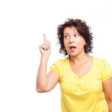 Olgun kadın bir fikir olan