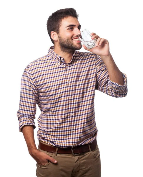 Man drinking  water — Stock Photo, Image